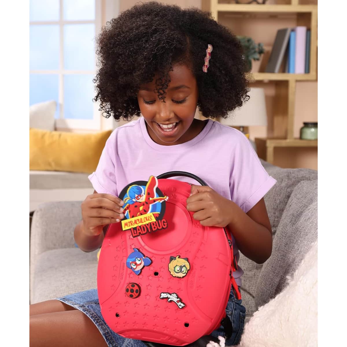 Miraculous Pop n' Swop Ladybug Backpack Girls, 3-4 Years
