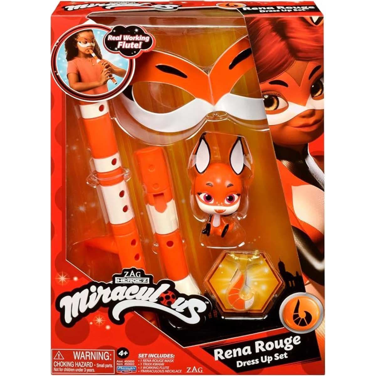 Miraculous Rena Rouge Role Play Dress Up Set Girls, 5-6 Years