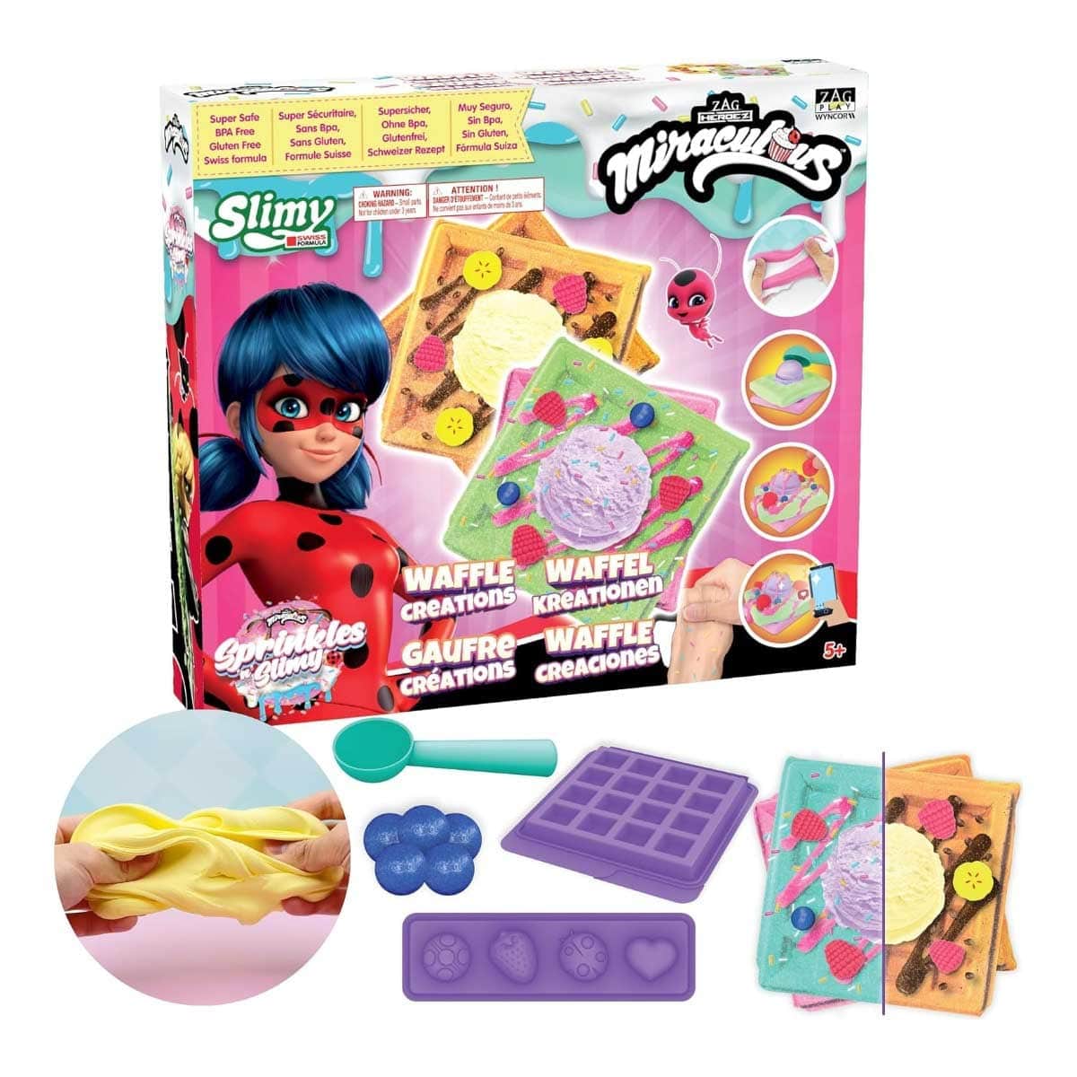 Miraculous Sprinkle N Slimy Waffle Creations Slime Kit Unisex, 5-7 Years