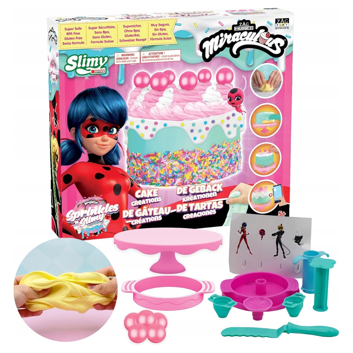 Miraculous Sprinkles n' Slimy Birthday Cake Creations Slime Kit Girls, 5-7 Years
