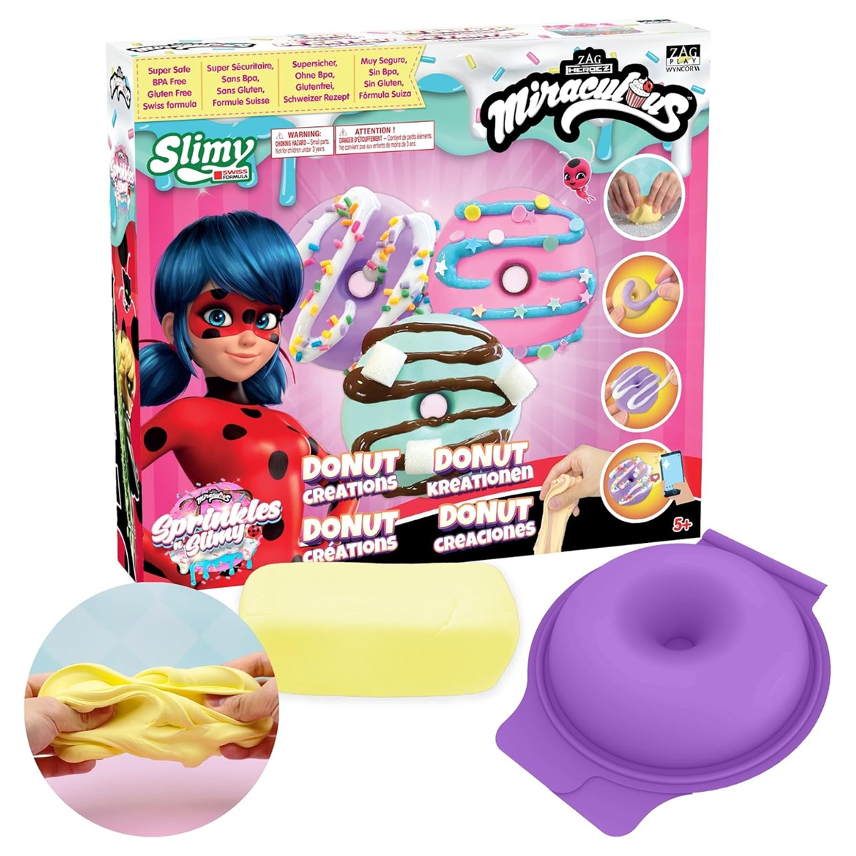 Miraculous Sprinkles n' Slimy Donuts Creations Slime Kit Girls, 5-7 Years