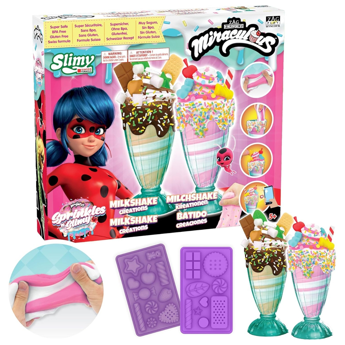 Miraculous Sprinkles n' Slimy Milkshake Creations Slime Kit Girls, 5-7 Years