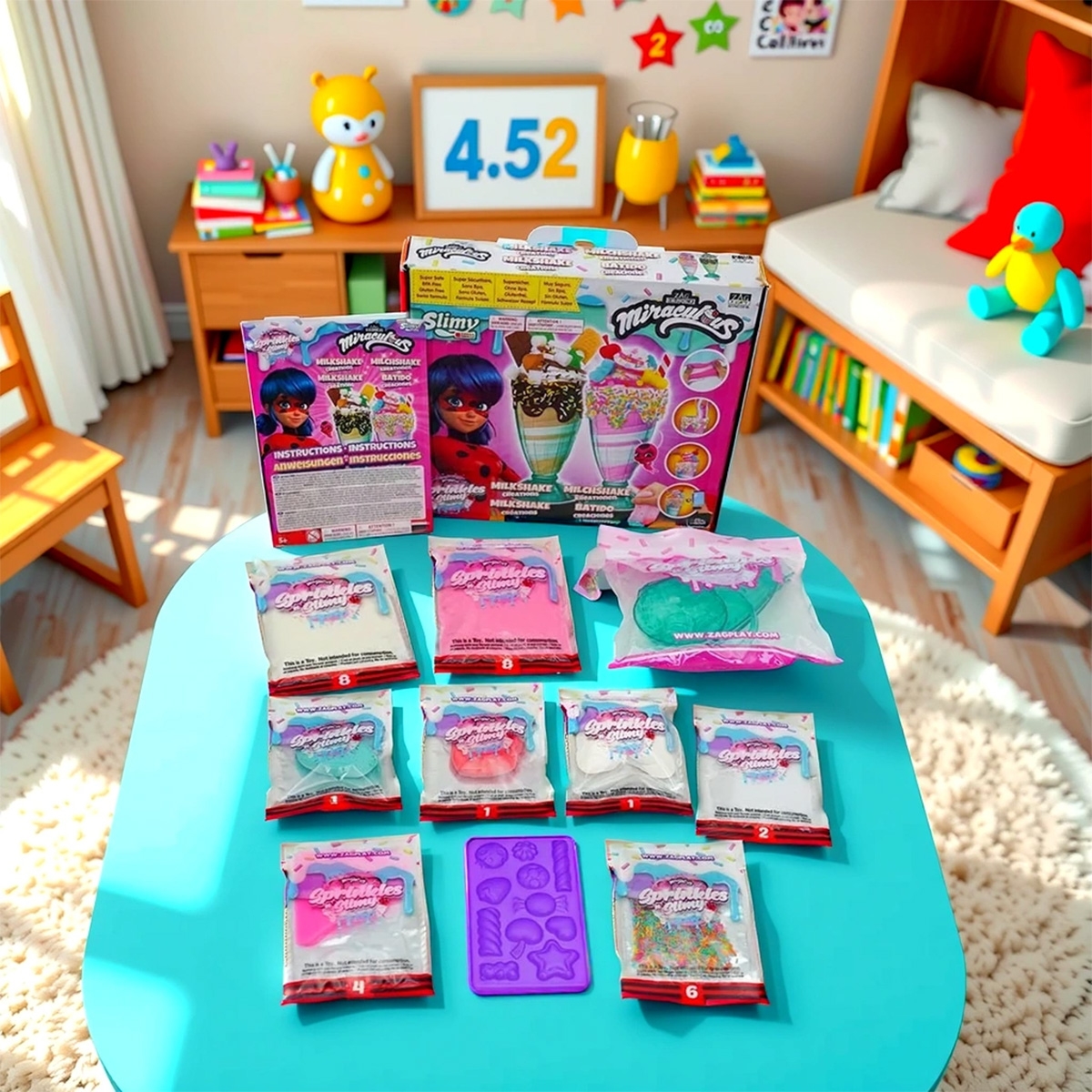ميراكولوس مجموعة سلايم ميلك شيك للبنات، 5-7 سنوات