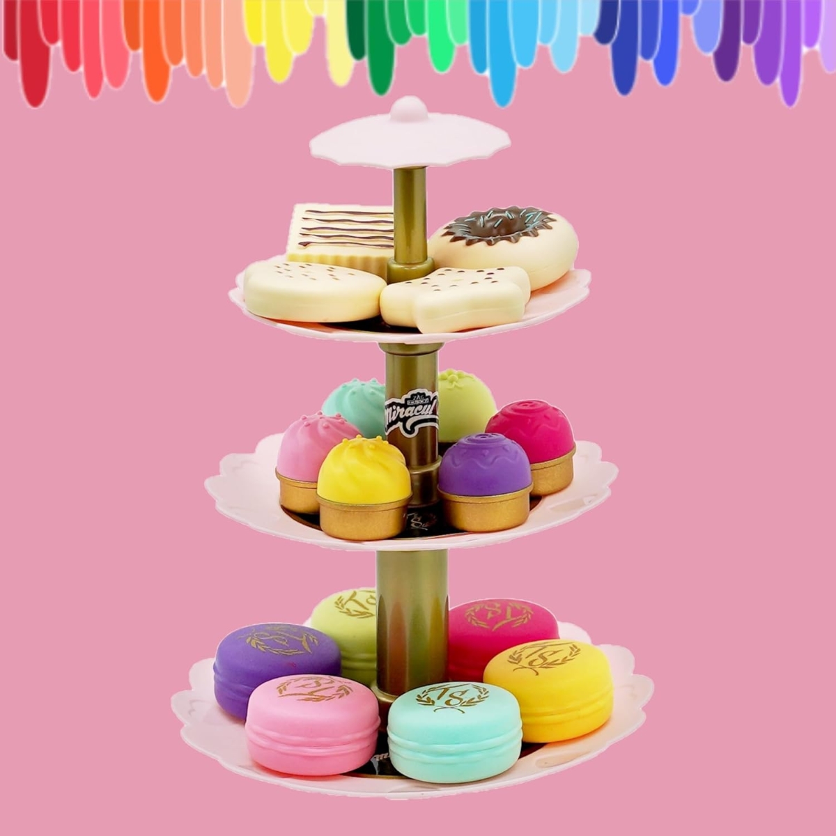 Miraculous Tom & Sabine Macaron Stand Girls, 3-4 Years