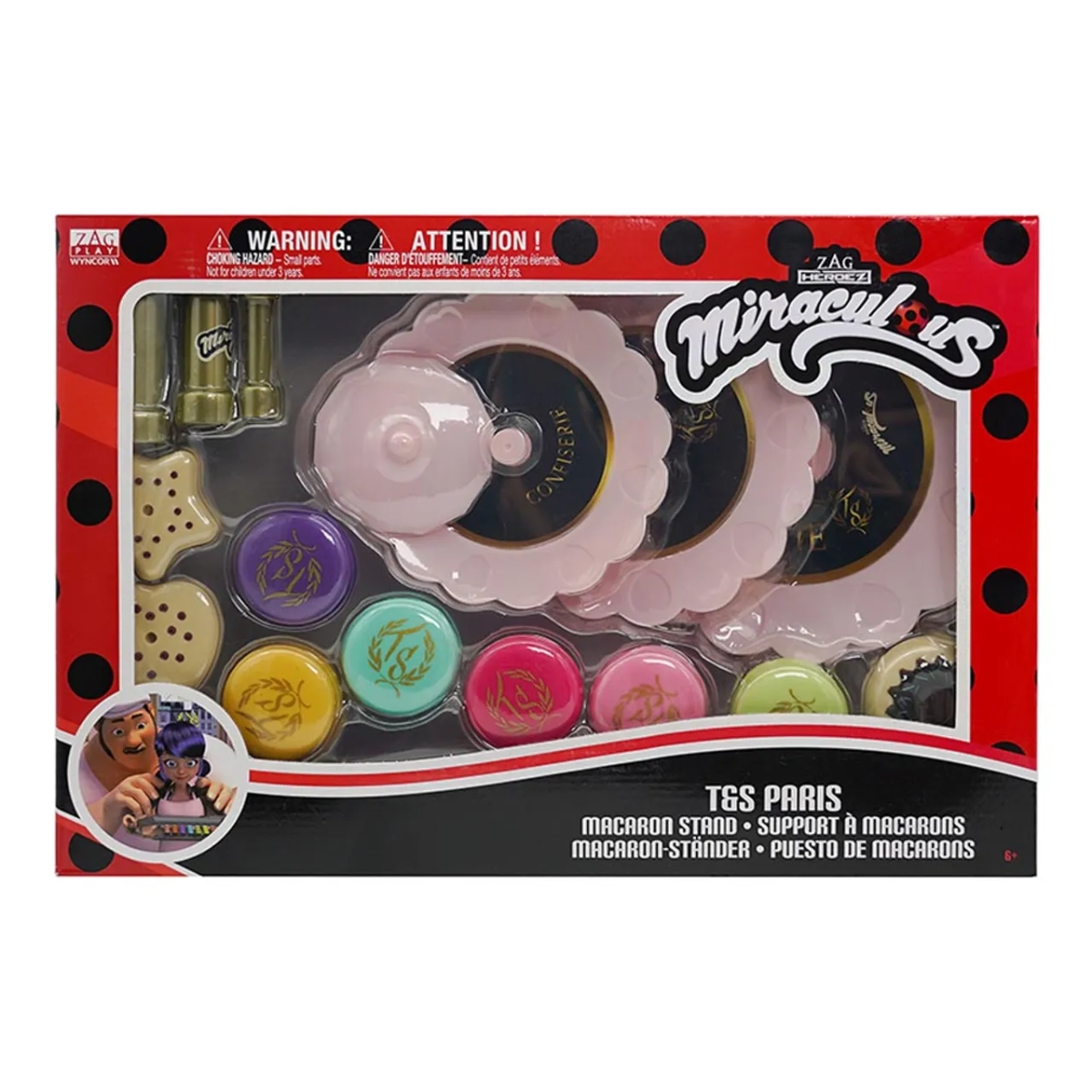 Miraculous Tom & Sabine Macaron Stand Girls, 3-4 Years
