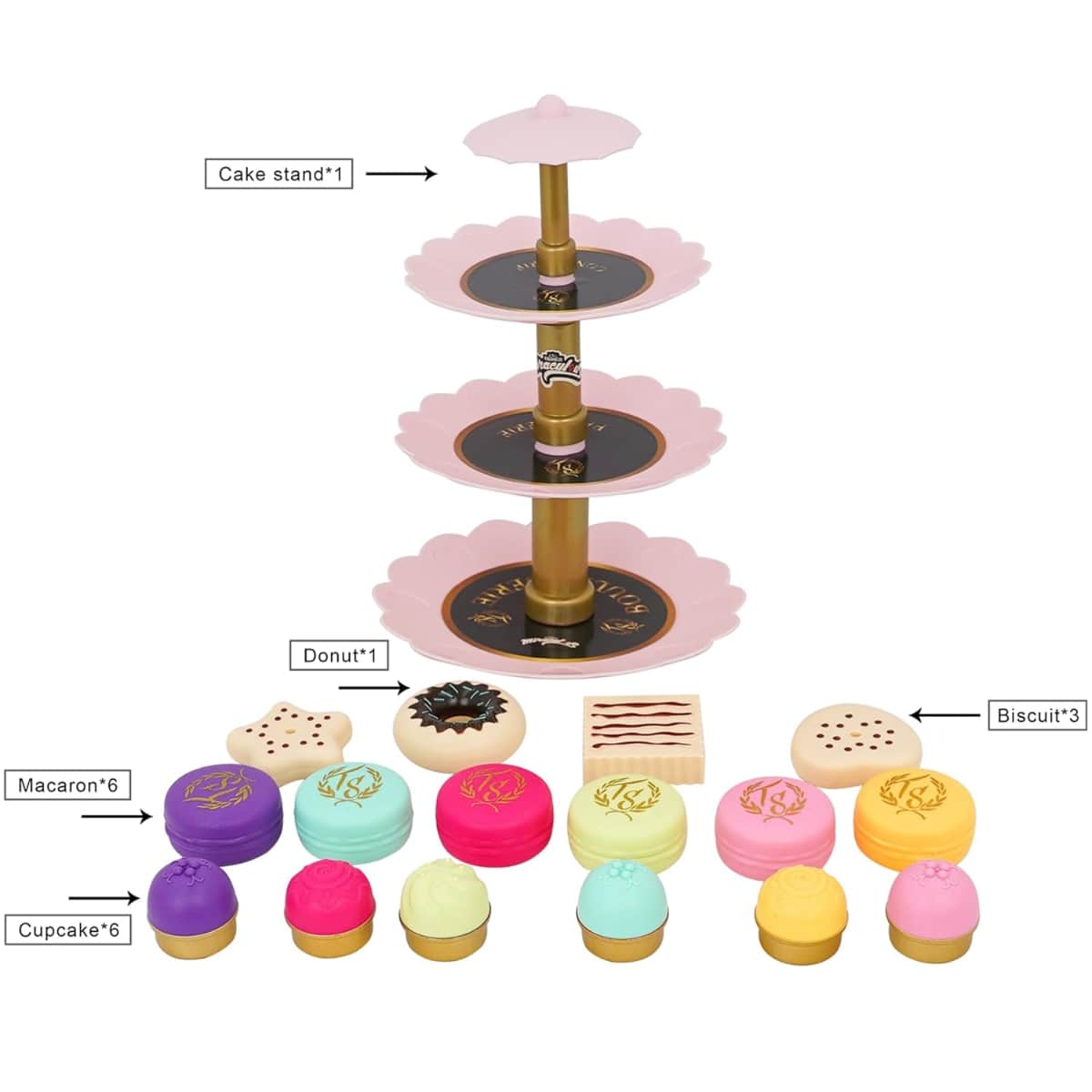 Miraculous Tom & Sabine Macaron Stand Girls, 3-4 Years