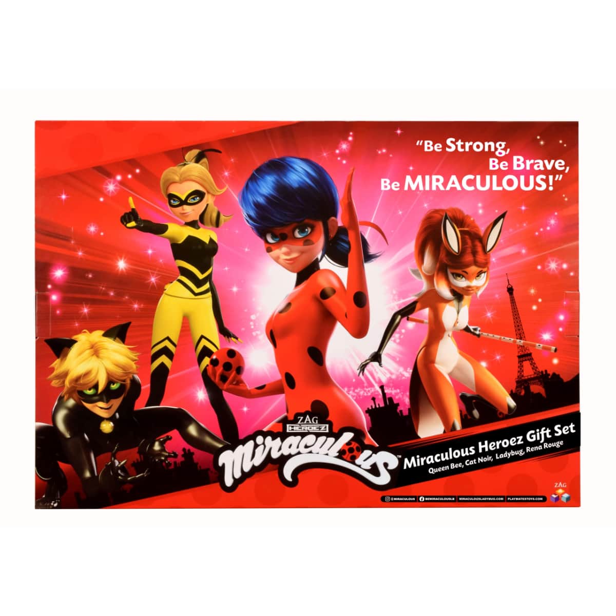 Miraculous Zag Heroes Fashion Doll Giftset Girls, 5-7 Years, Pack of 4