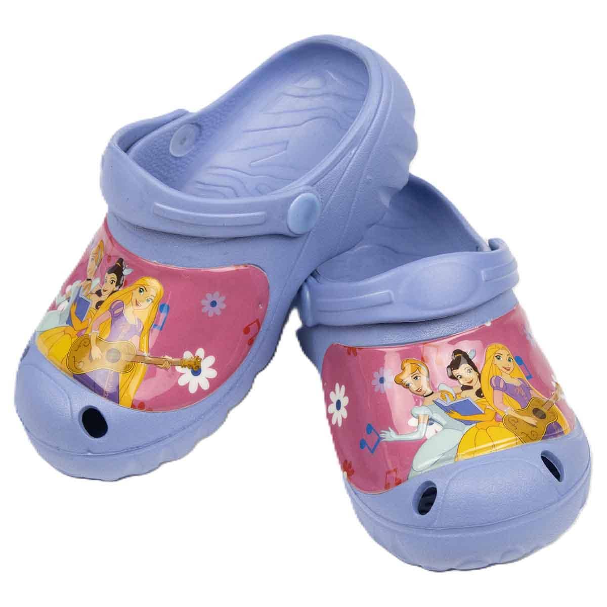 Mix Princess 25-26 EU Light Purple Stylish & Comfy Slip-On Sandals Kids Klogs Girls