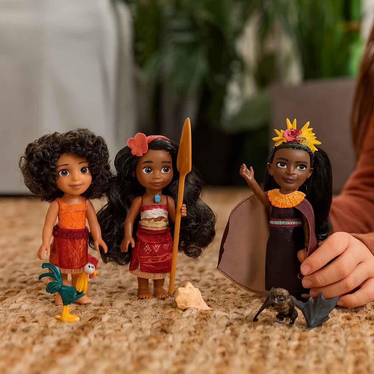ديزني موانا 2 ومجموعة أصدقاء دمى صغيرة 6 إنش للبنات، عمر 3-4 سنوات