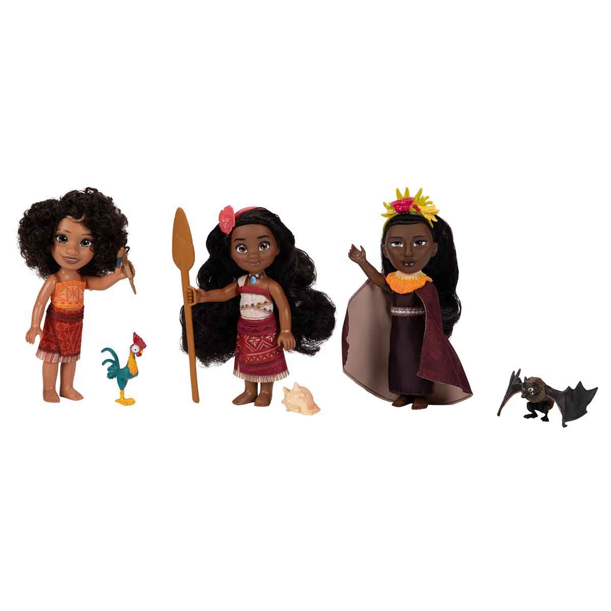 ديزني موانا 2 ومجموعة أصدقاء دمى صغيرة 6 إنش للبنات، عمر 3-4 سنوات