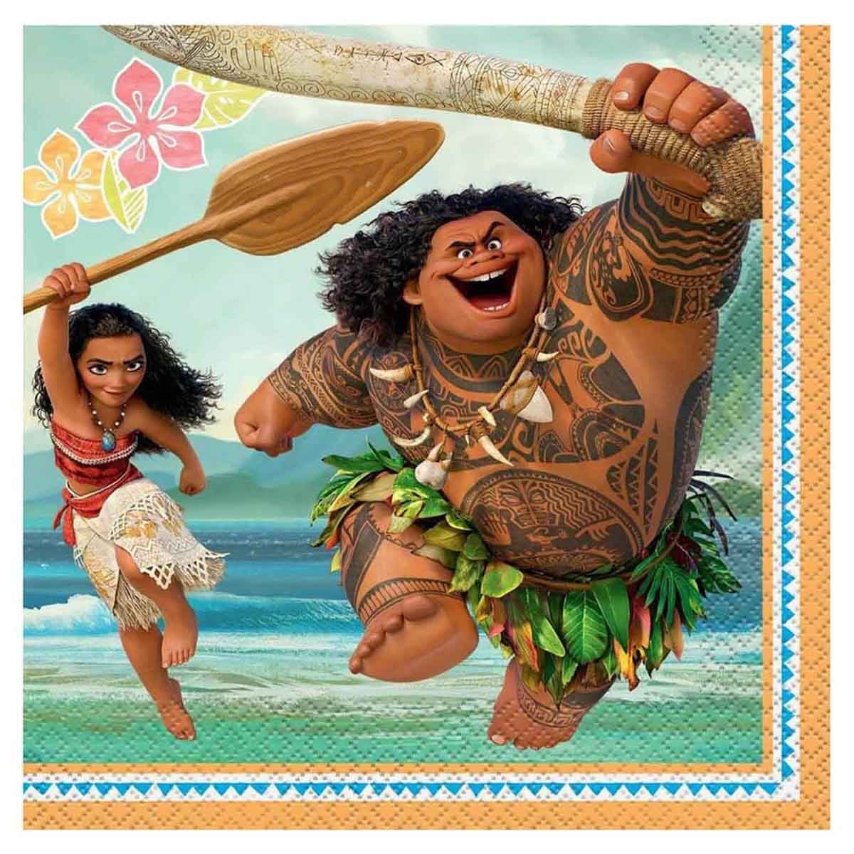 Moana 16-Piece Lunch Napkin Set