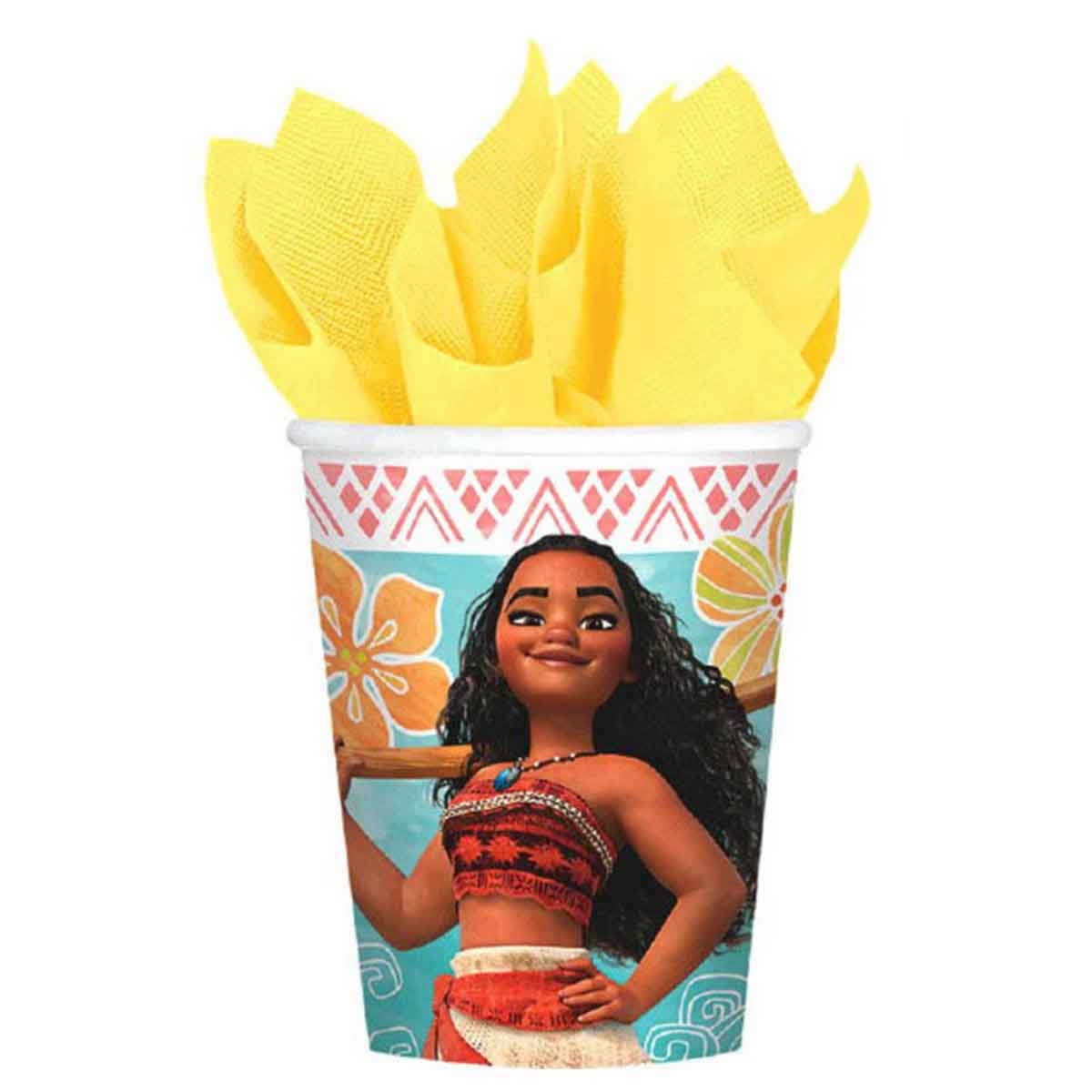 Moana 8-Piece 9oz Paper Cup Set