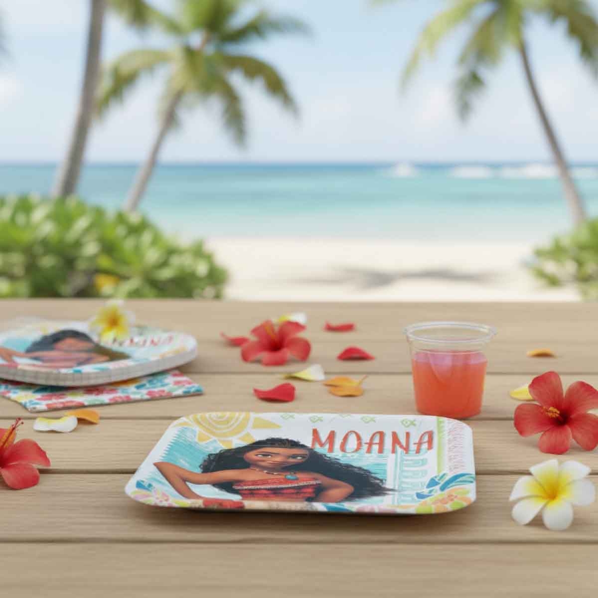 موانا مجموعة 8-قطع أطباق ورقية مربعة 9 انش