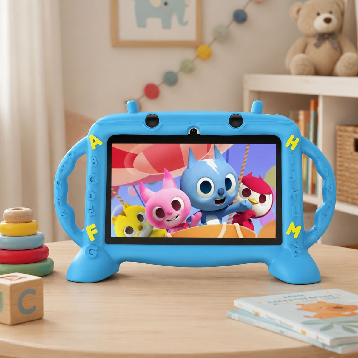 Modio M56 Smart Kids Android Tablet (6GB + 128GB), International Version - Blue