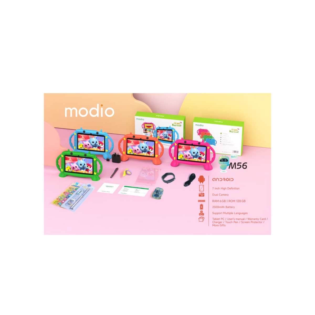 Modio M56 Smart Kids Android Tablet (6GB + 128GB), International Version