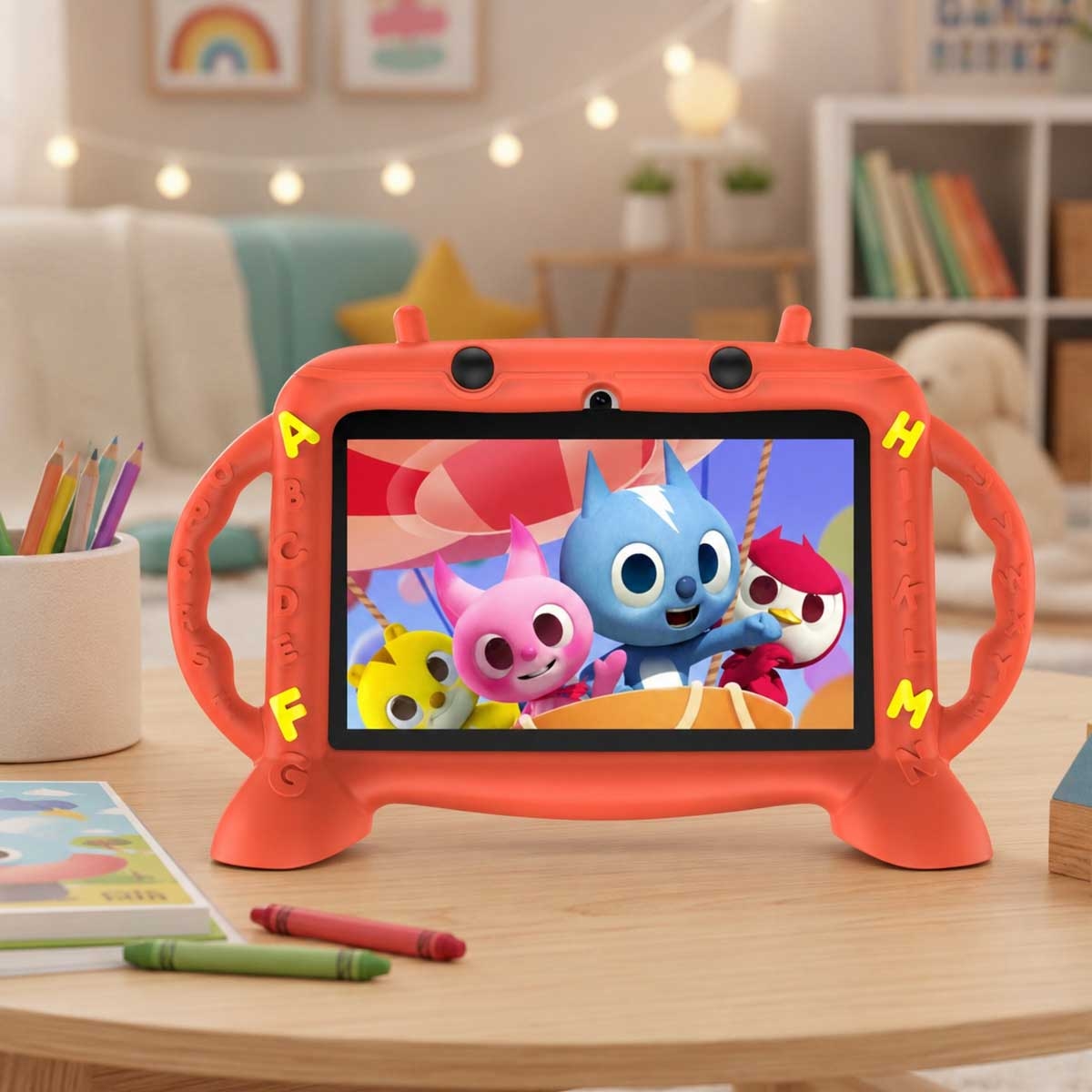 Modio M56 Smart Kids Android Tablet (6GB + 128GB), International Version - Orange