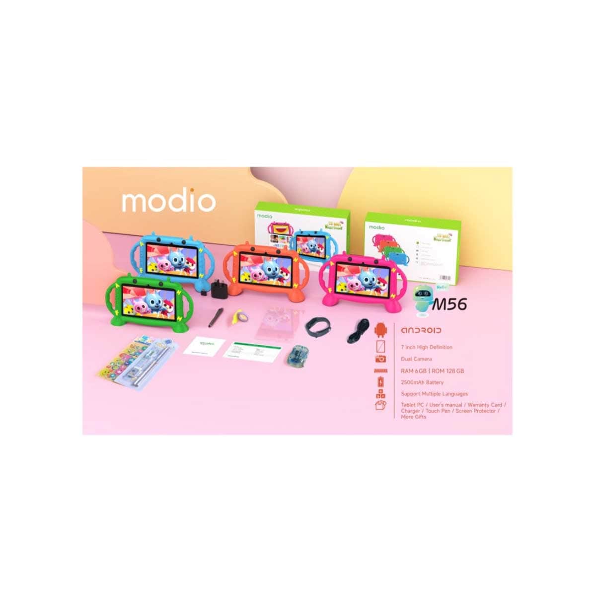 Modio M56 Smart Kids Android Tablet (6GB + 128GB), International Version