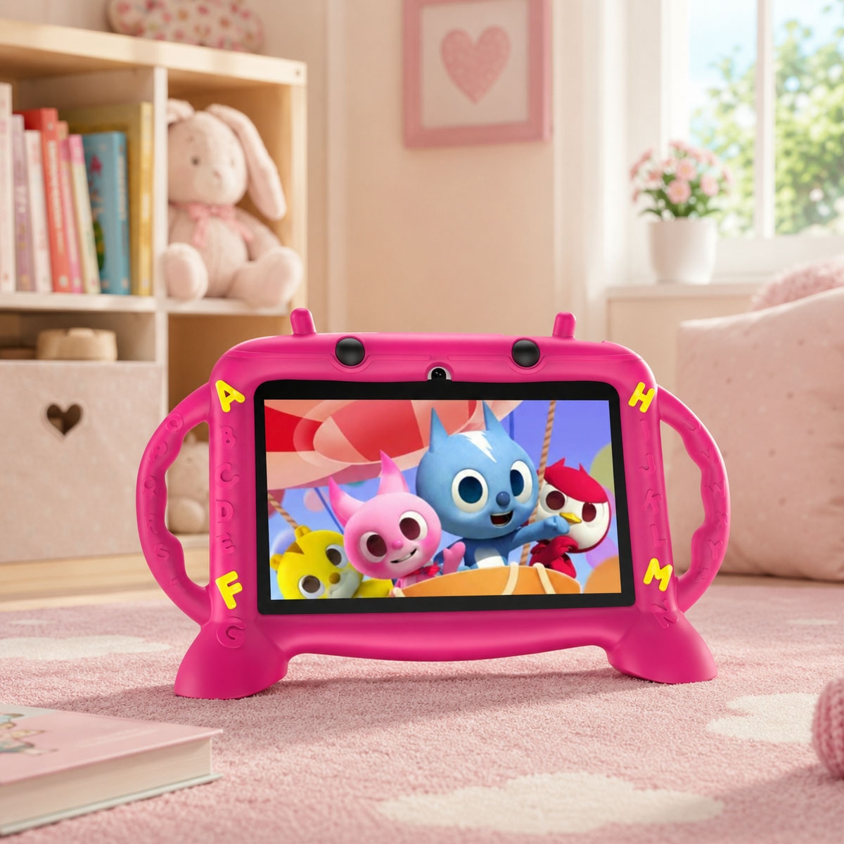 Modio M56 Smart Kids Android Tablet (6GB + 128GB), International Version - Pink
