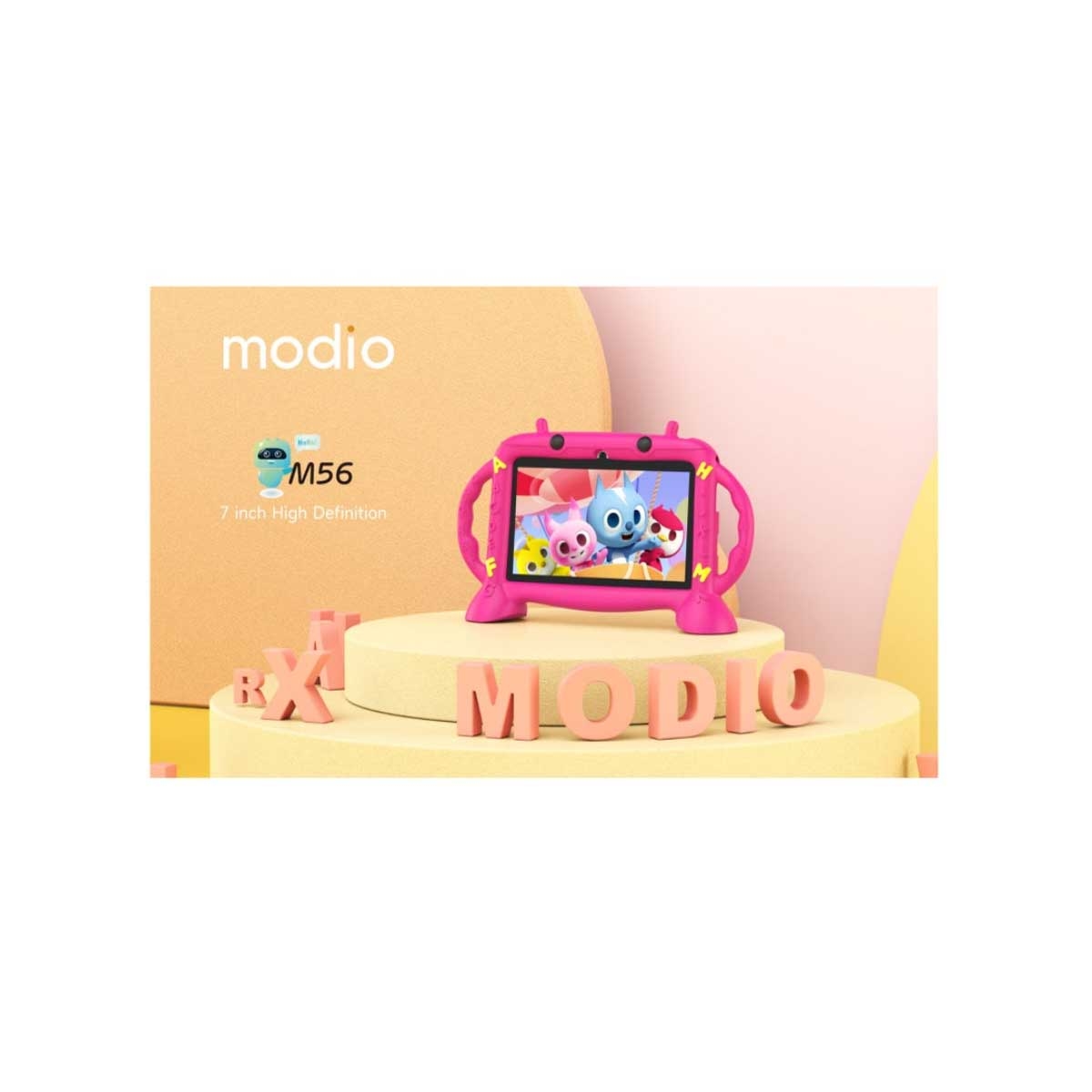 Modio M56 Smart Kids Android Tablet (6GB + 128GB), International Version - Pink