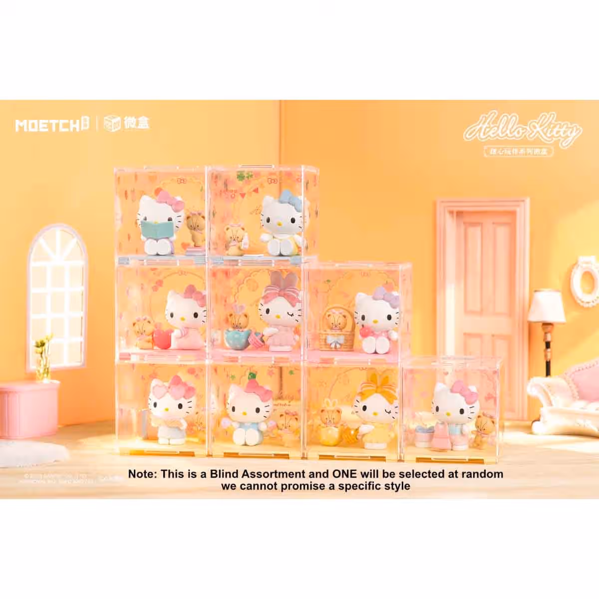 Moetch Bean Hello Kitty Sweetheart Playmate Series Mini Blind Box Girls, 5-7 Years