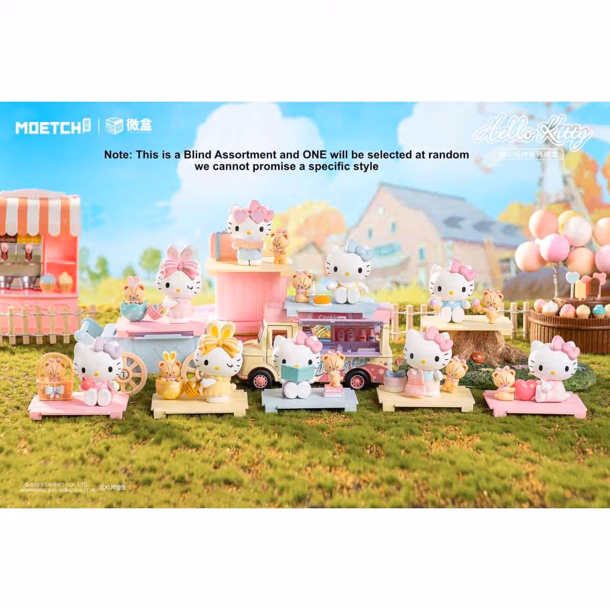 Moetch Bean Hello Kitty Sweetheart Playmate Series Mini Blind Box Girls, 5-7 Years