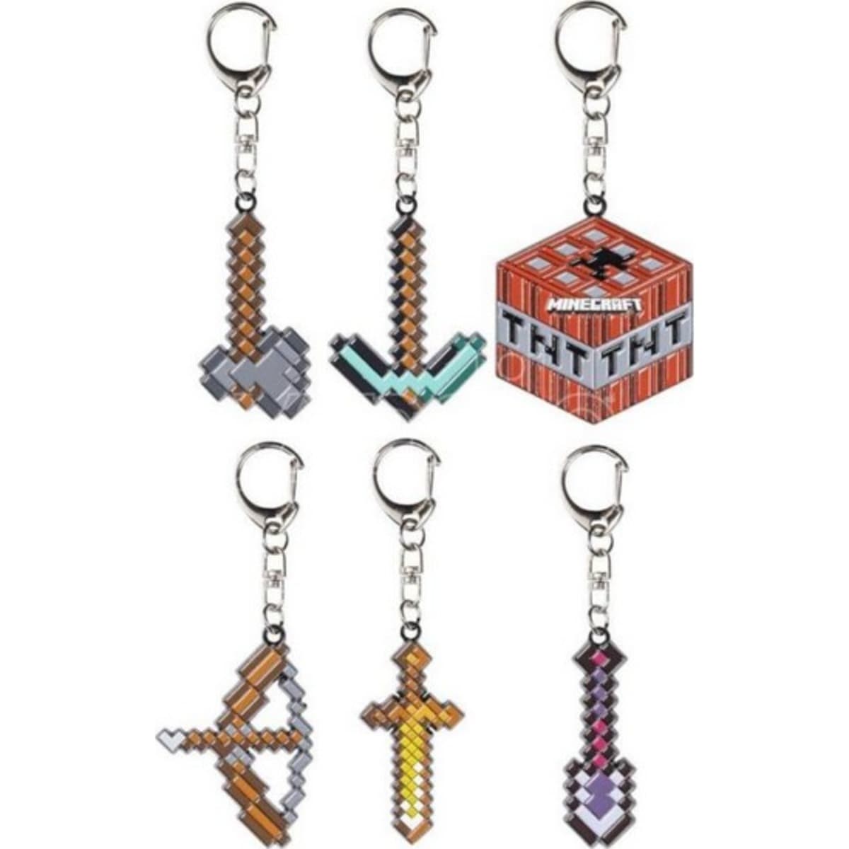 Mojang Studios Minecraft Metal Keychain Unisex, 3 - 4 Years