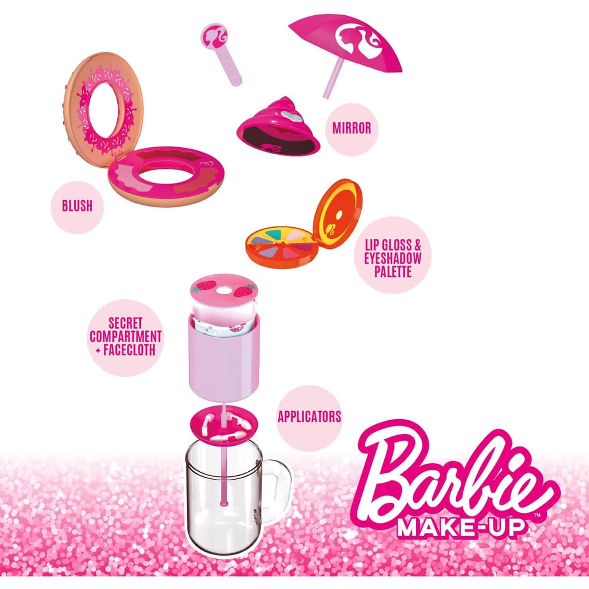 Mondo Freakshake & Beach Barbie Makeup Set Girls, 5-7 Years