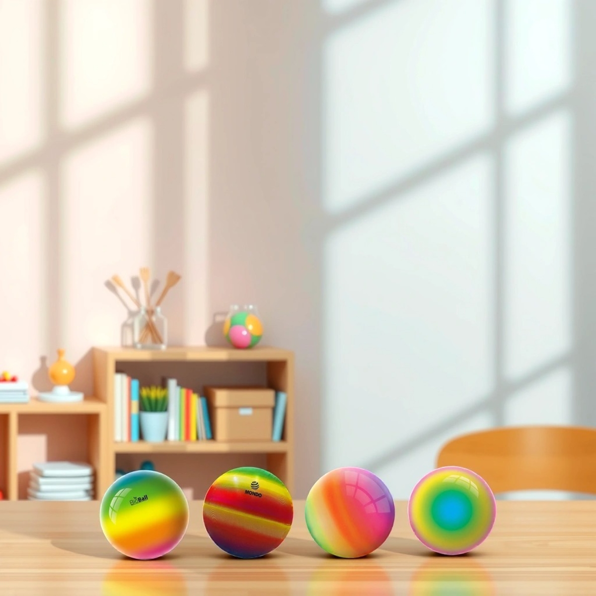 Mondo Rainbow Assorted Inflatable Ball Unisex, 3-4 Years