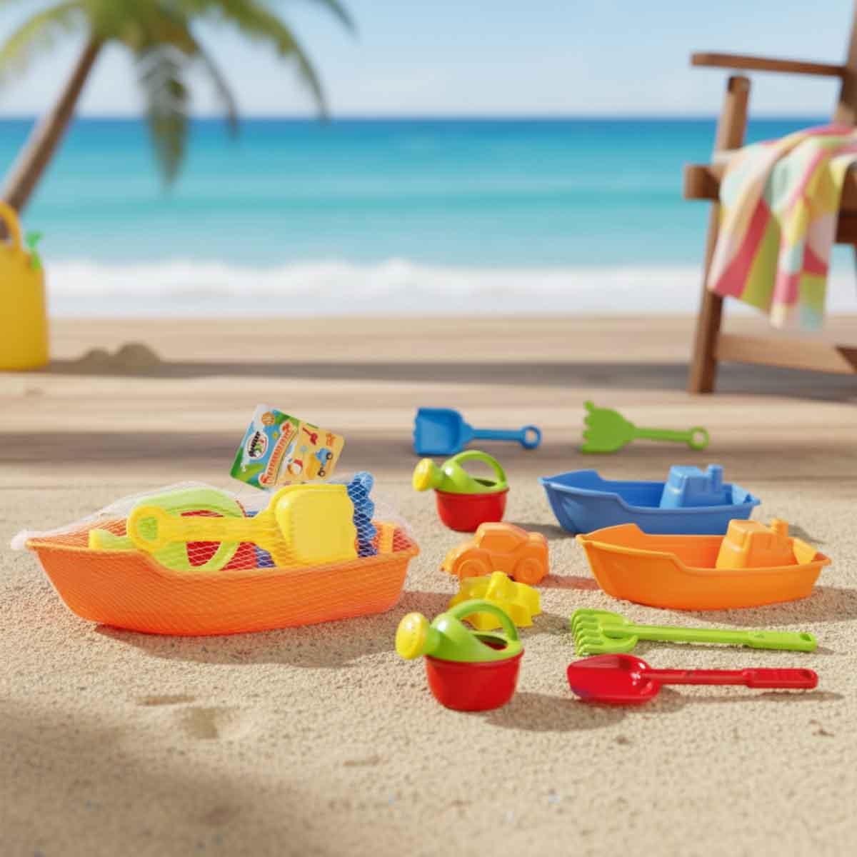 Mondo 6-Piece Summerz Assorted Boat Set Unisex, 3-4 Years
