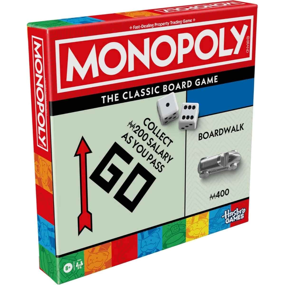 Monopoly Card & Classic Board Game with Ankit Toys Ludo Snake & Ladders Board Game Bundle Pack Unisex, 8-10 Years