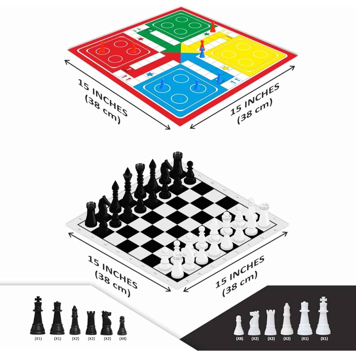 Monopoly Card Game & Ankit Toys Chess & Ludo with Snake & Ladders Board Game Bundle Pack Unisex, 5-7 Years