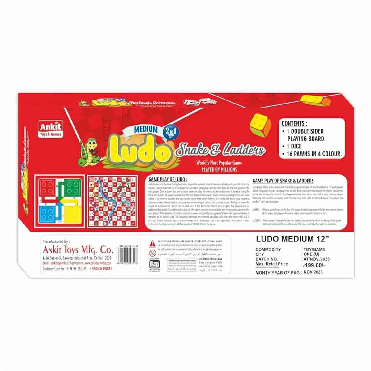 Monopoly Card Game & Ankit Toys Chess & Ludo with Snake & Ladders Board Game Bundle Pack Unisex, 5-7 Years