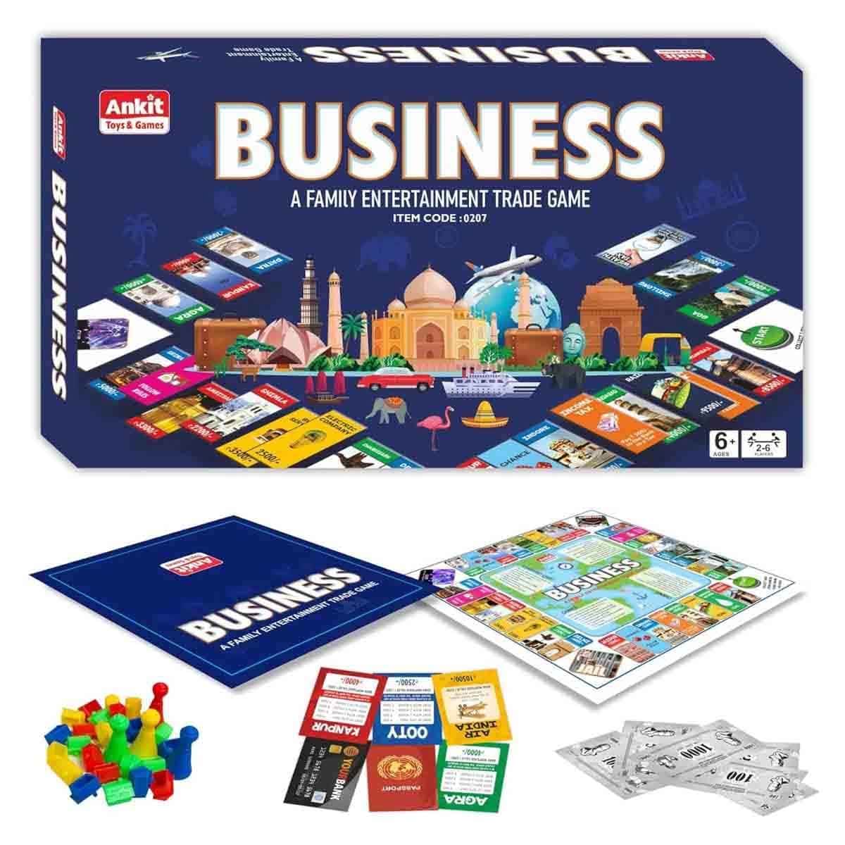 Monopoly Card Game with Ankit Toys Sequel Jumbo & Business Board Game Bundle Pack Unisex, 5-7 Years