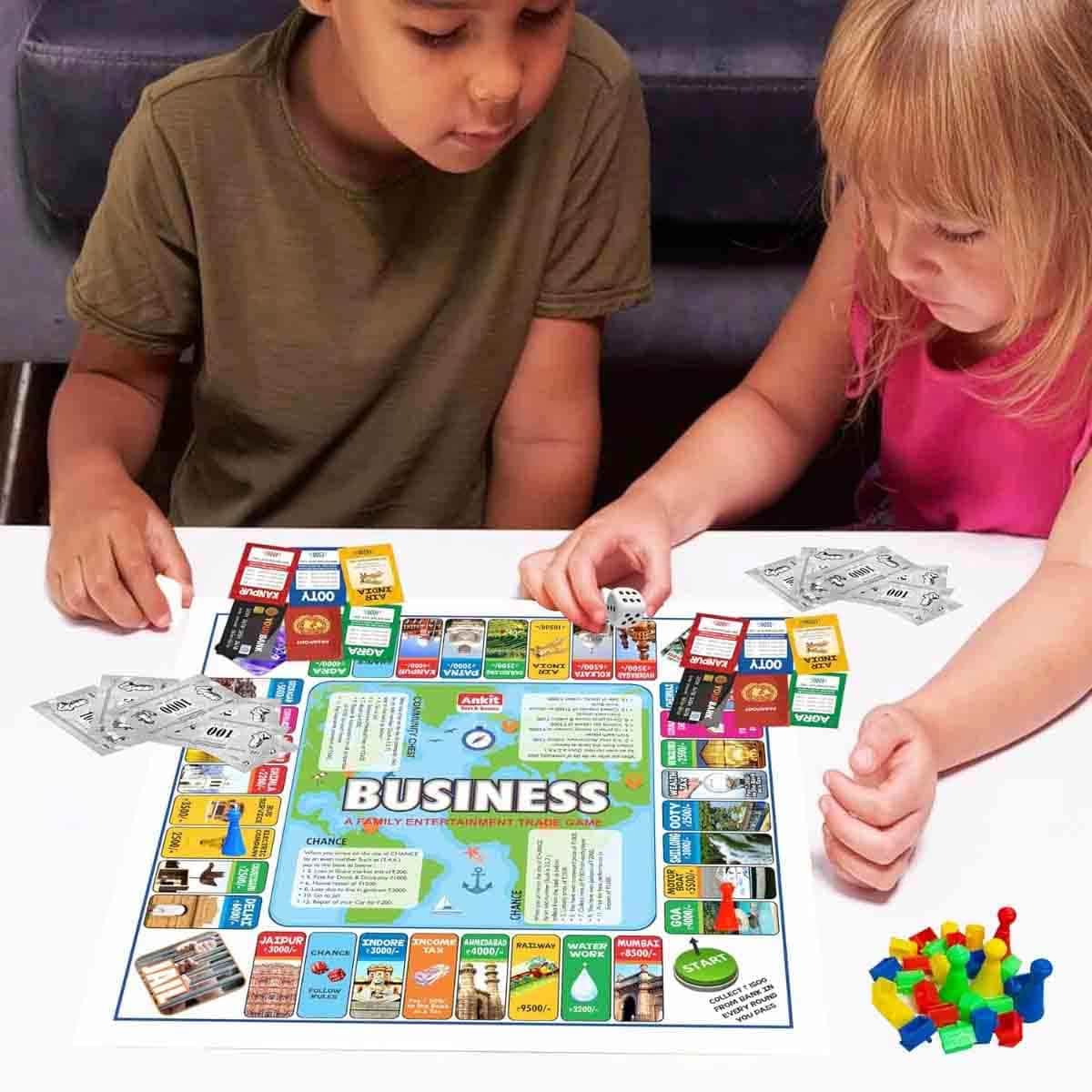 Monopoly Card Game with Ankit Toys Sequel Jumbo & Business Board Game Bundle Pack Unisex, 5-7 Years