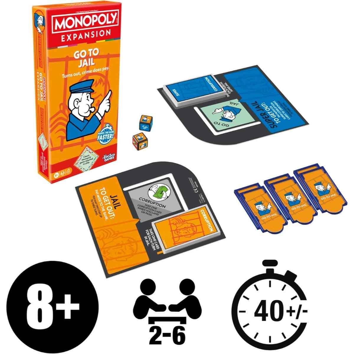 Monopoly Deal Harry Potter with Grab & Go & Go To Jail Board Game Bundle Unisex, 8-10 Years