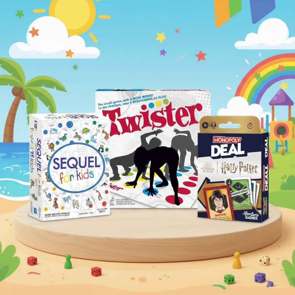 Monopoly Deal Harry Potter with Twister & Ankit Toys Sequel Board Game Bundle Unisex, 8-10 Years