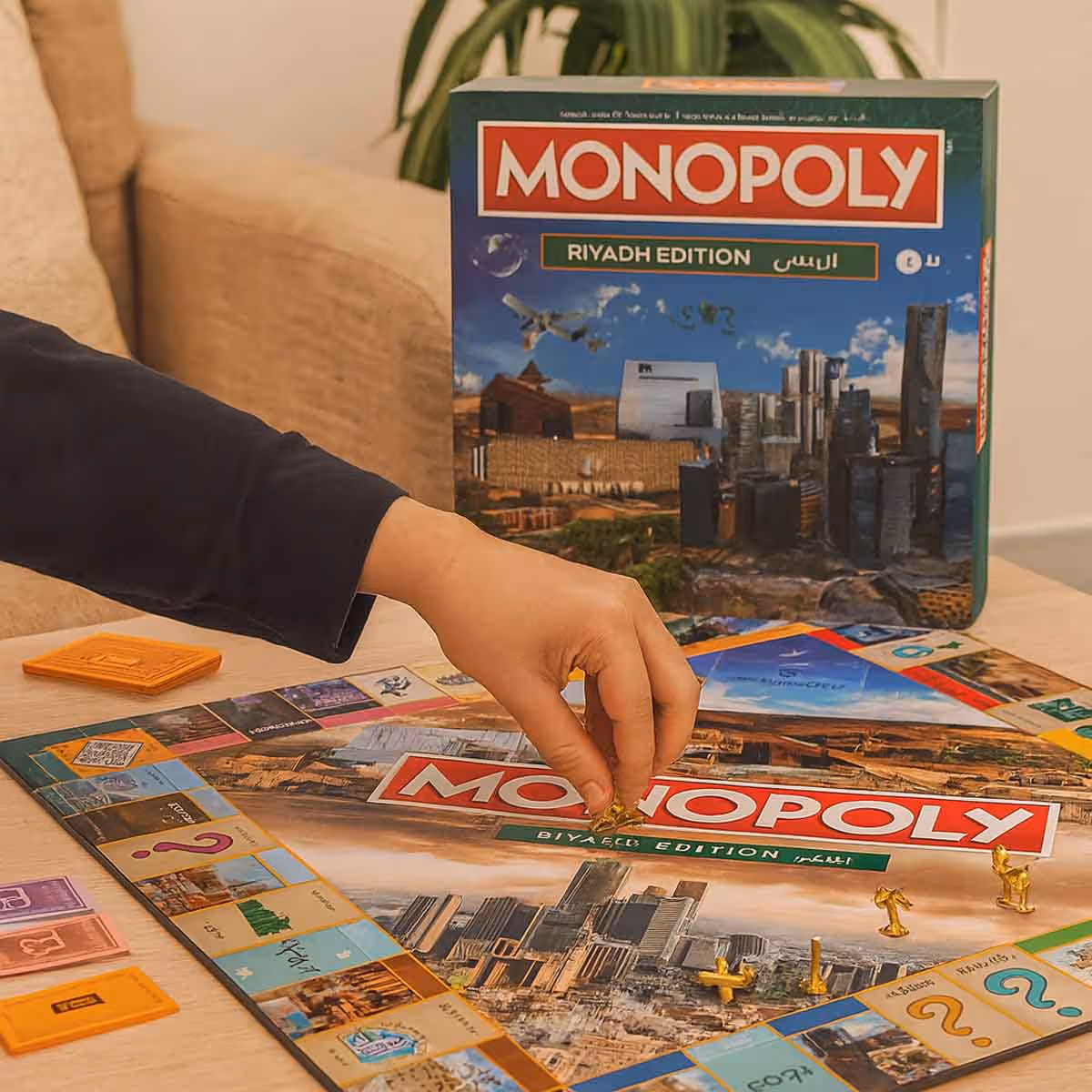 Monopoly Riyadh Official Edition - Exclusive Saudi Arabia City Board Game Unisex, 8-10 Years