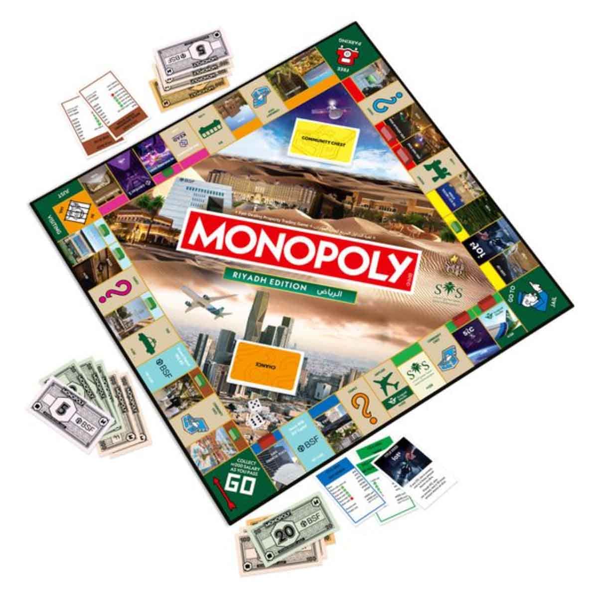 Monopoly Riyadh Official Edition - Exclusive Saudi Arabia City Board Game Unisex, 8-10 Years