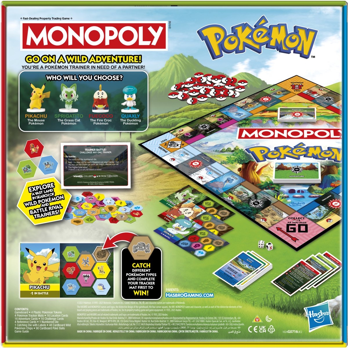Monopoly Pokemon Edition Board Game Unisex, 8-10 Years