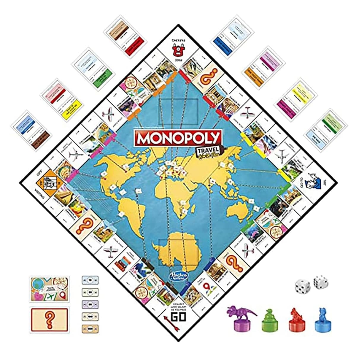 Monopoly Travel World Tour Board Game Unisex, 8-10 Years