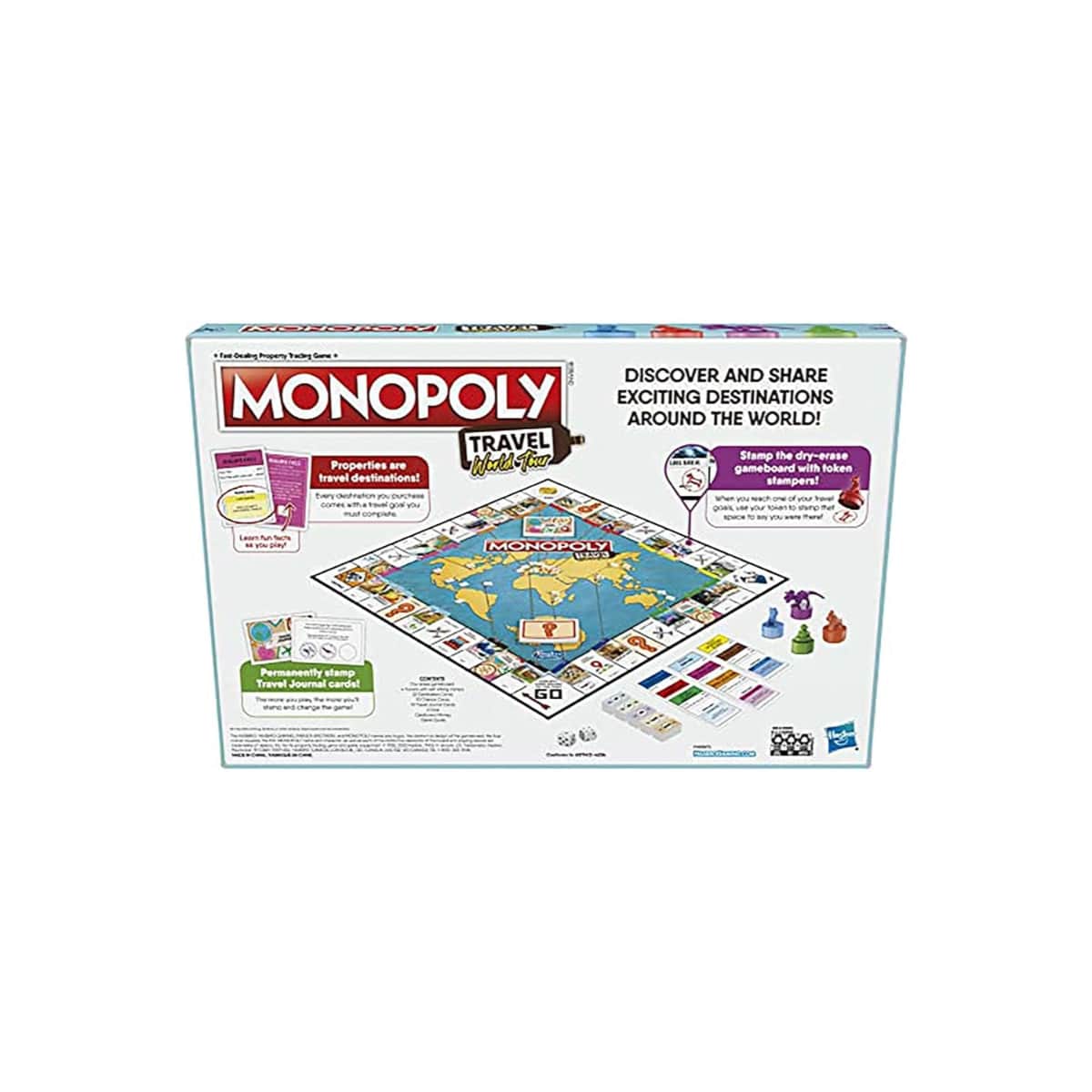 Monopoly Travel World Tour Board Game Unisex, 8-10 Years