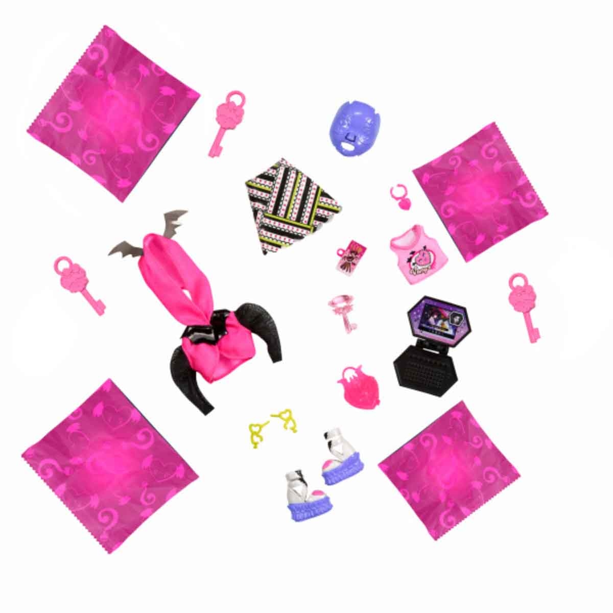 Monster High Skulltimates Secrets Neon Frights Series Draculaura Doll Girls, 3-4 Years