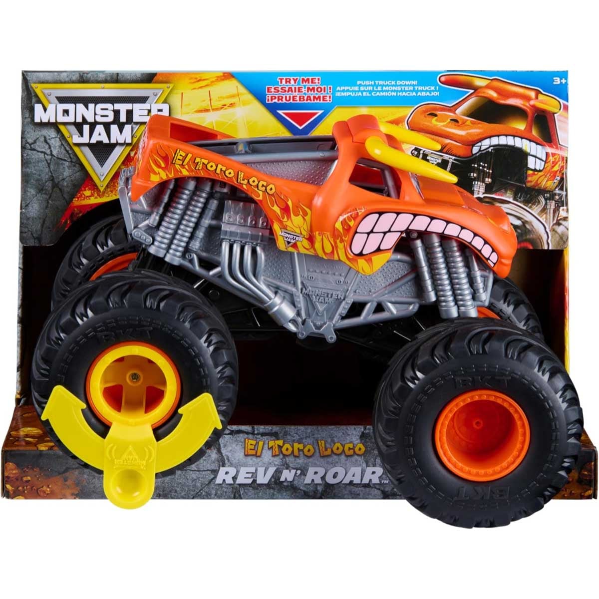 Monster Jam 1:18 Rev 'n Roar El Toro Loco Truck Boys, 3-4 Years