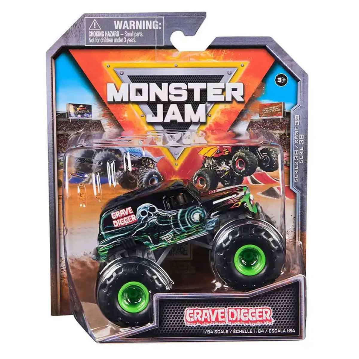 Monster Jam 1:64 Grave Digger Race Truck Unisex, 3-4 Years