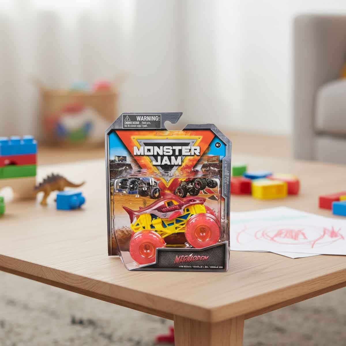 مونستر جام شاحنة ميغالودون 1:64 للجنسين، عمر 3-4 سنوات