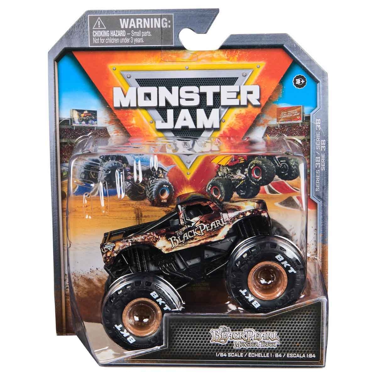 Monster Jam 1:64 Scale Black Pearl Vehicle Toy Unisex, 3-4 Years