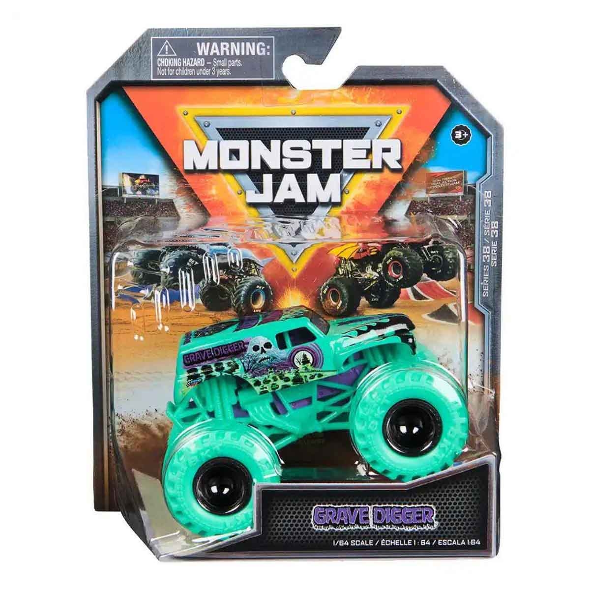Monster Jam 1:64 Scale Grave Digger Vehicle Toy Unisex, 3-4 Years