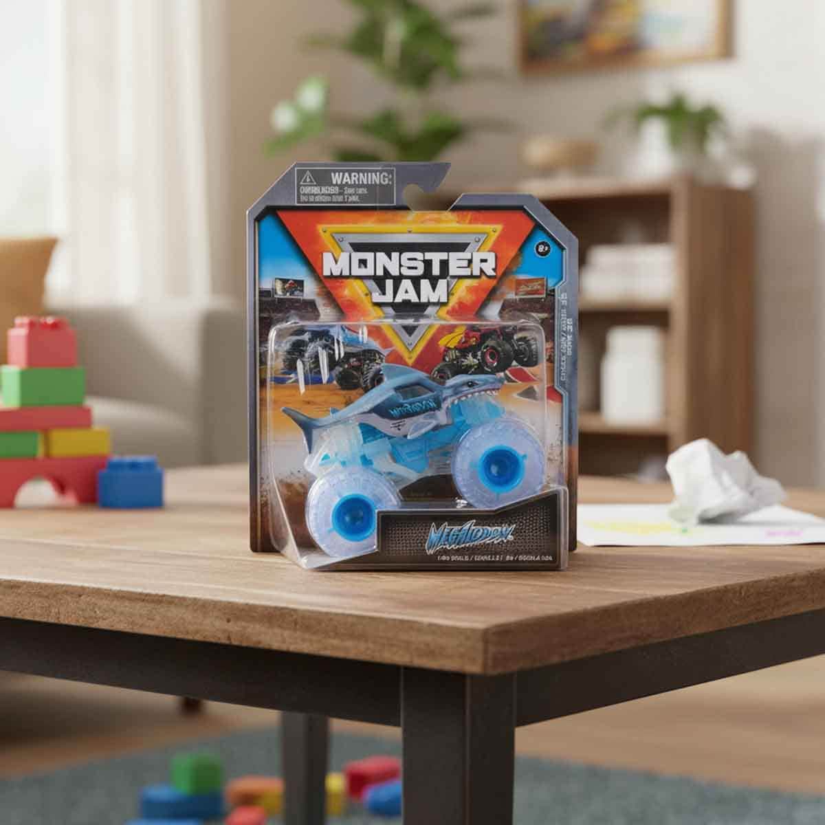 Monster Jam 1:64 Scale Megalodon Vehicle Toy Unisex, 3-4 Years