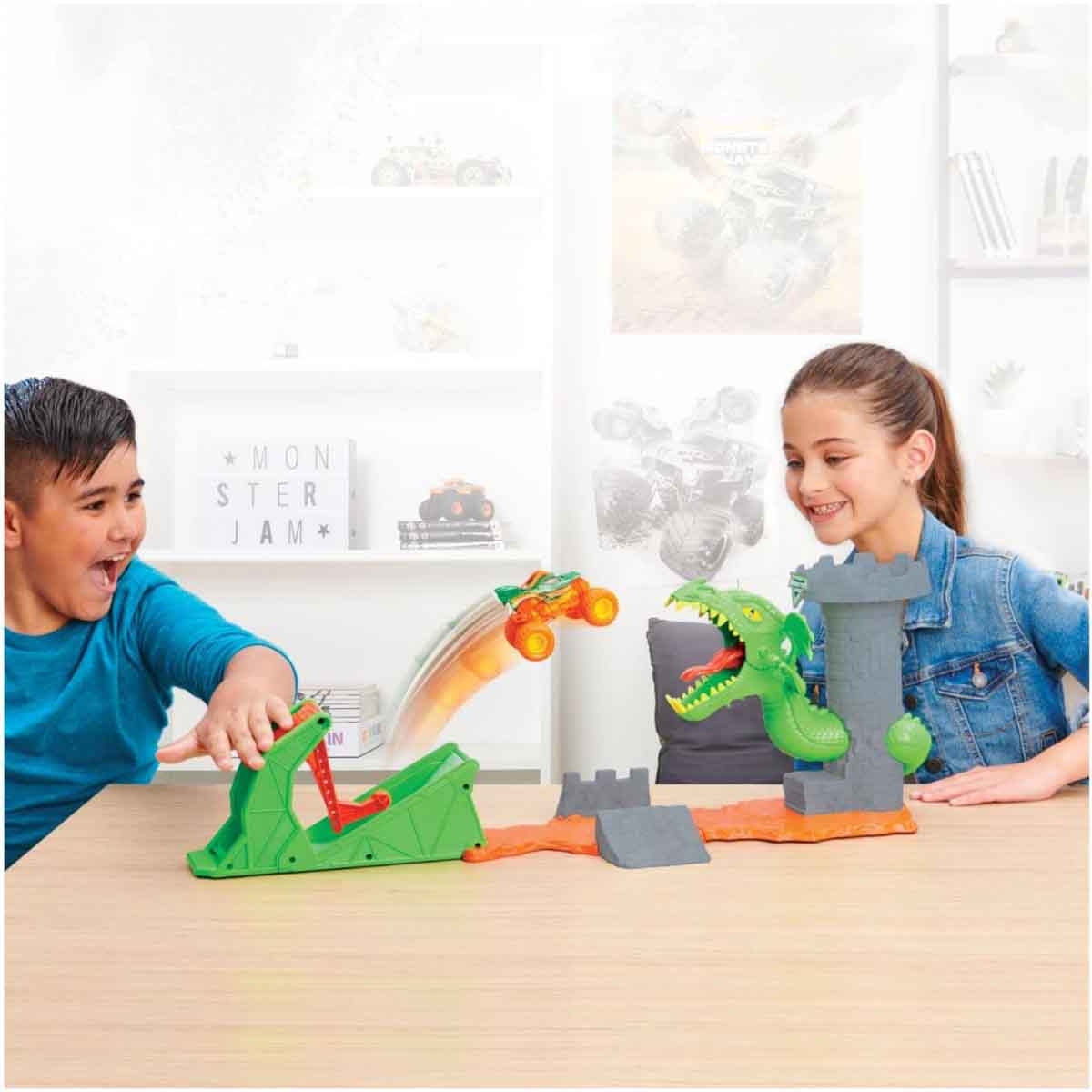 Monster Jam Dueling Dragon Playset Unisex, 3-4 Years