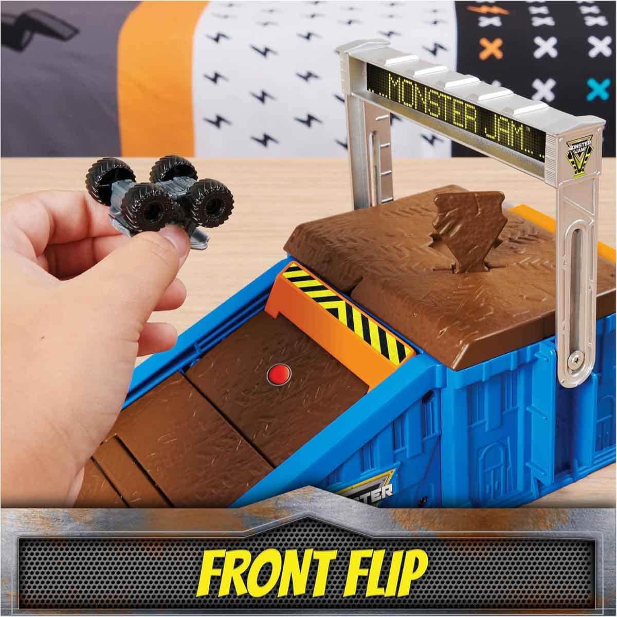 Monster Jam Mini Freestyle Flip Arena Playset Unisex, 3-4 Years